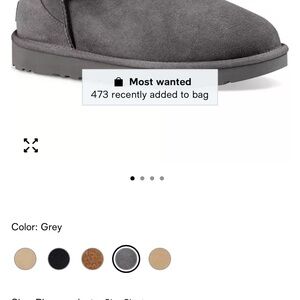 UGG Charcoal Suede Ankle Boots